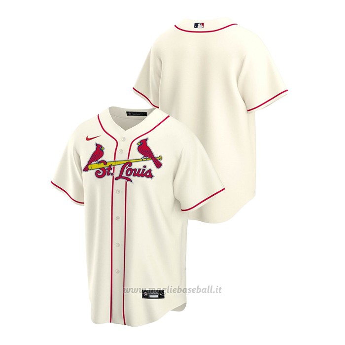 Maglia Baseball Uomo St. Louis Cardinals Replica Alternato Crema